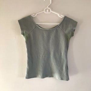 Cute Sage Green Crop Top